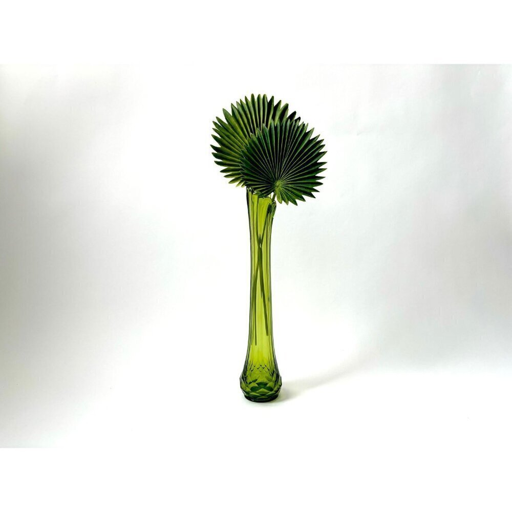 MCM LE Smith Dominion Green Glass Swung Stretch Vase - Picture 3 of 10